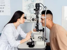Optical coherence tomography scan of the retina and macula