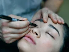 Lower eyelid turned inward causing eyelashes to touch the eye surface